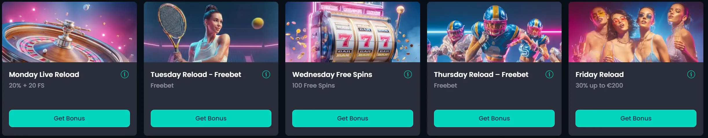 Luckygans reload promoties met freebet en free spins per dag